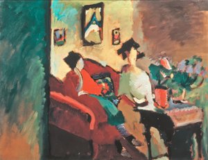 Intérieur (avec Gabriele Münter et Marianne von Werefkin) - Wassily Kandinsky